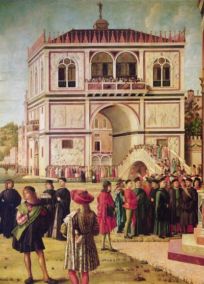 Rückkehr der englischen Botschafter, aus dem St. Ursula-Zyklus (Detail) von Vittore Carpaccio